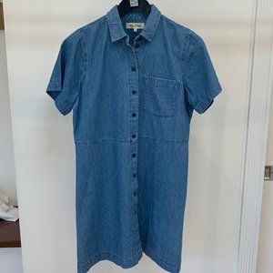 MADEWELL DENIM BUTTON FRONT SHIRT DRESS